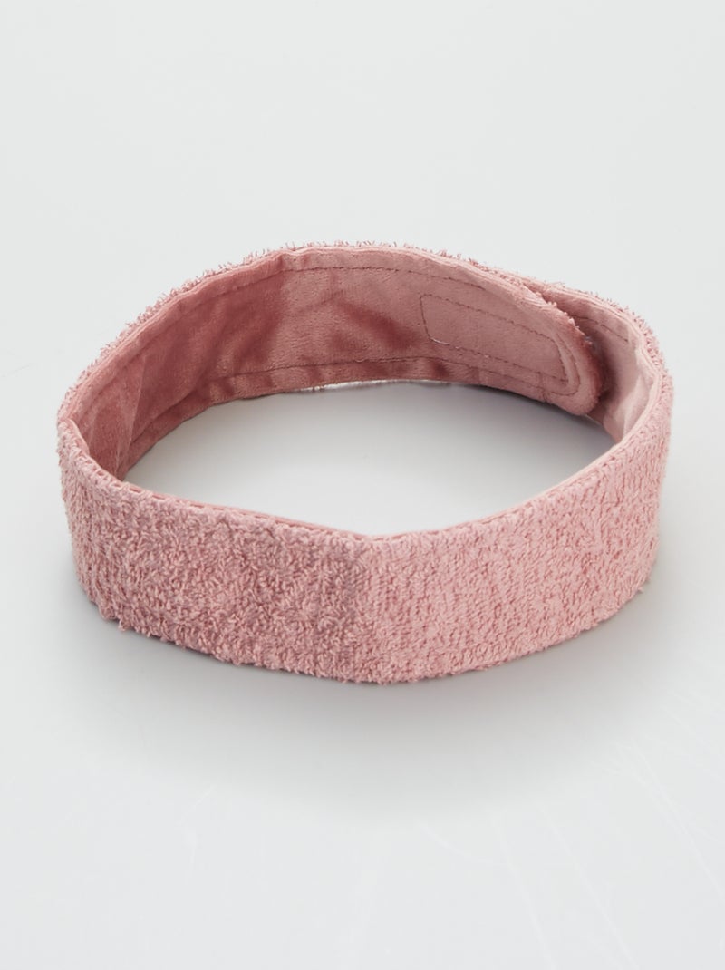 Haarband om make-up te verwijderen roze - Kiabi