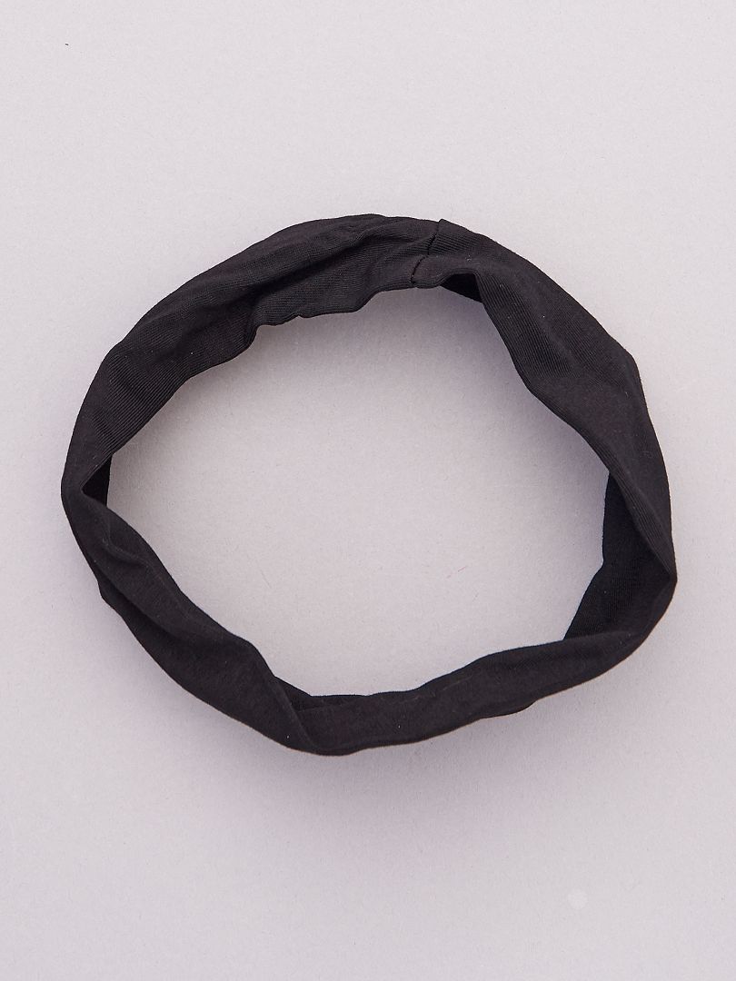 Haarband van elastische jerseystof zwart - Kiabi