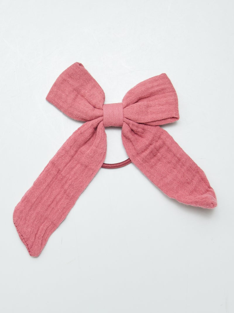 Haarelastiek met strik ROSE - Kiabi