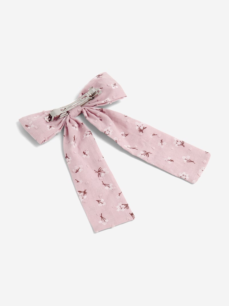 Haarklem met grote geprinte strik Rose - Kiabi