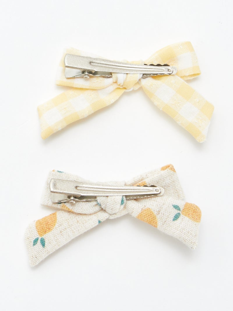 Haarspeld met strik GEEL - Kiabi