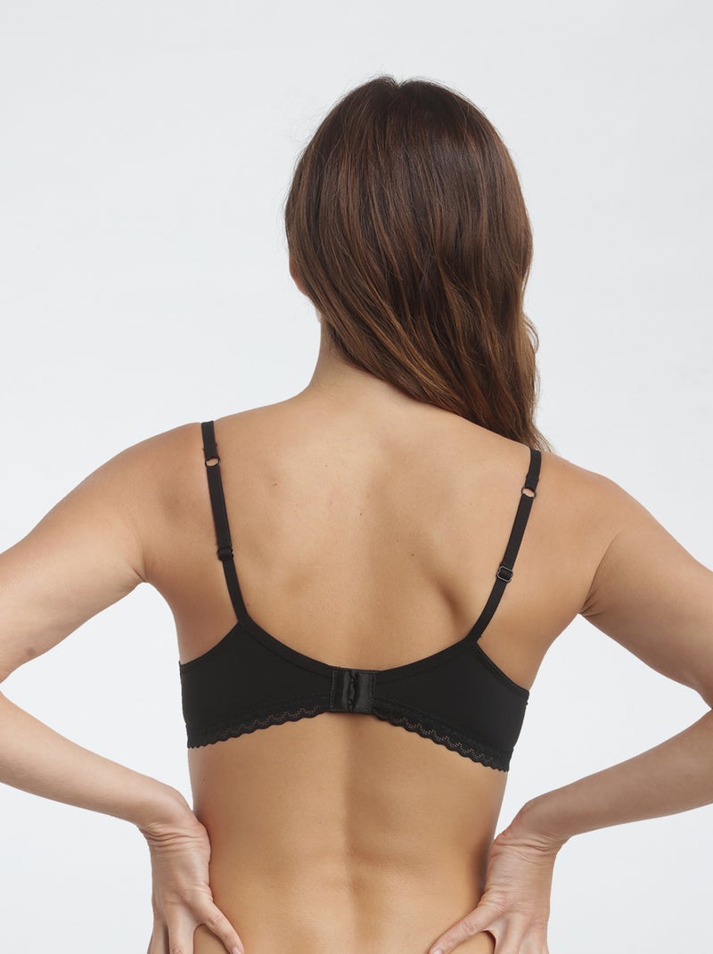Half-cup beha Daily Micro Zwart - Kiabi