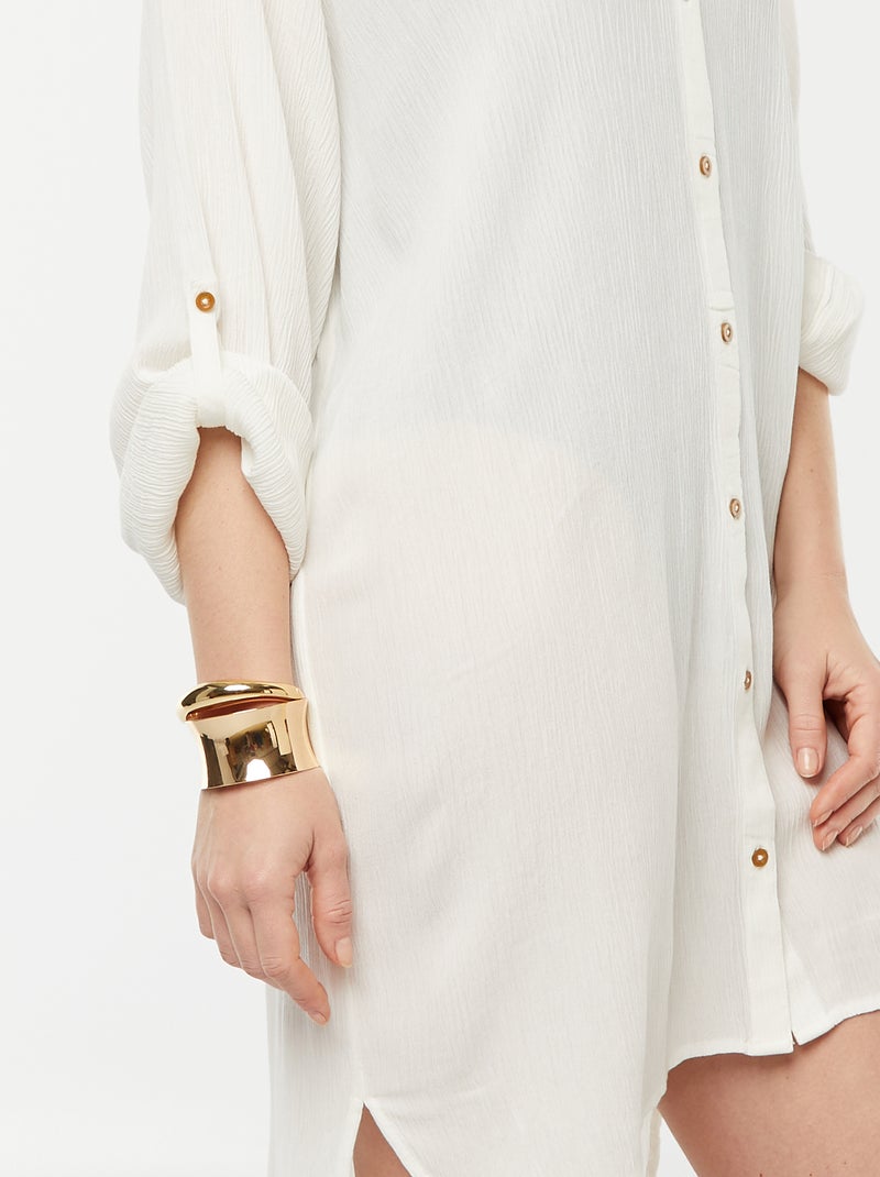 Halflang strandhemd WIT - Kiabi