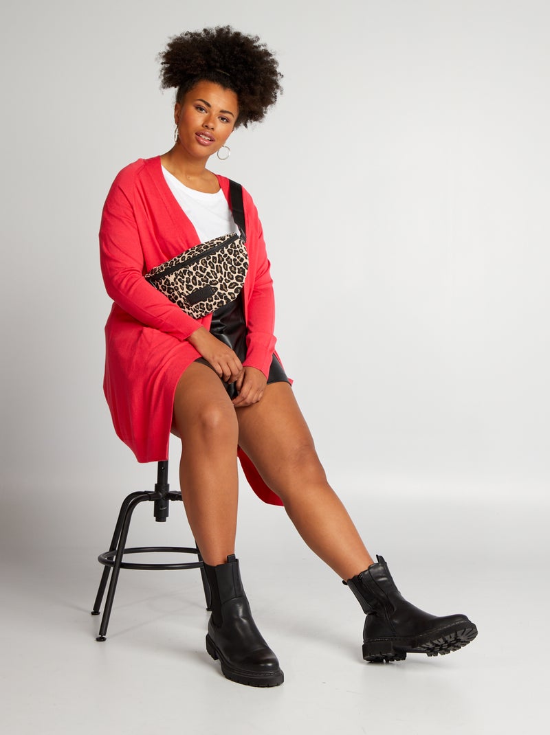 Halflang vest van tricot ROSE - Kiabi