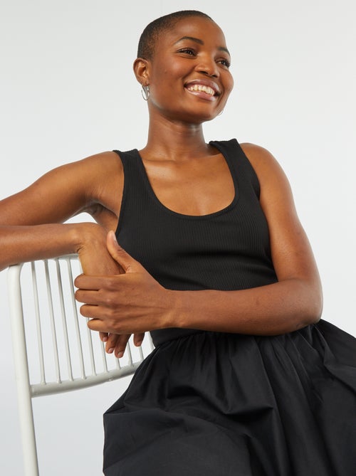 Halflange jurk met 2-in-1-effect - Kiabi