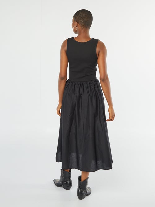 Halflange jurk met 2-in-1-effect - Kiabi