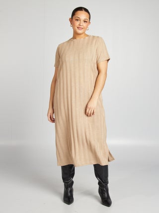 Halflange jurk met stretch