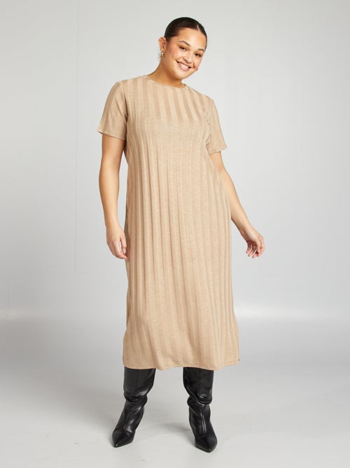 Halflange jurk met stretch - Kiabi