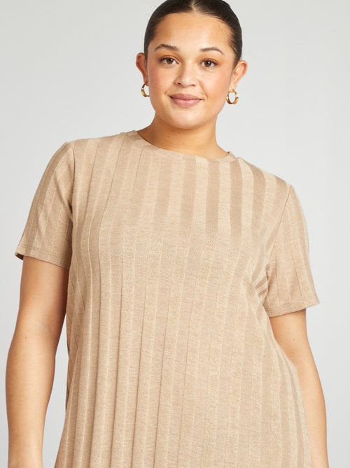 Halflange jurk met stretch - Kiabi