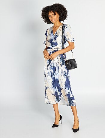 Halflange jurk met tie-dyeprint - Kiabi
