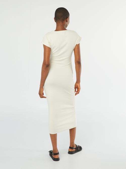 Halflange jurk van stretchstof - Kiabi