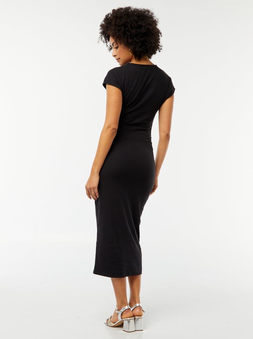 Halflange jurk van stretchstof - Kiabi