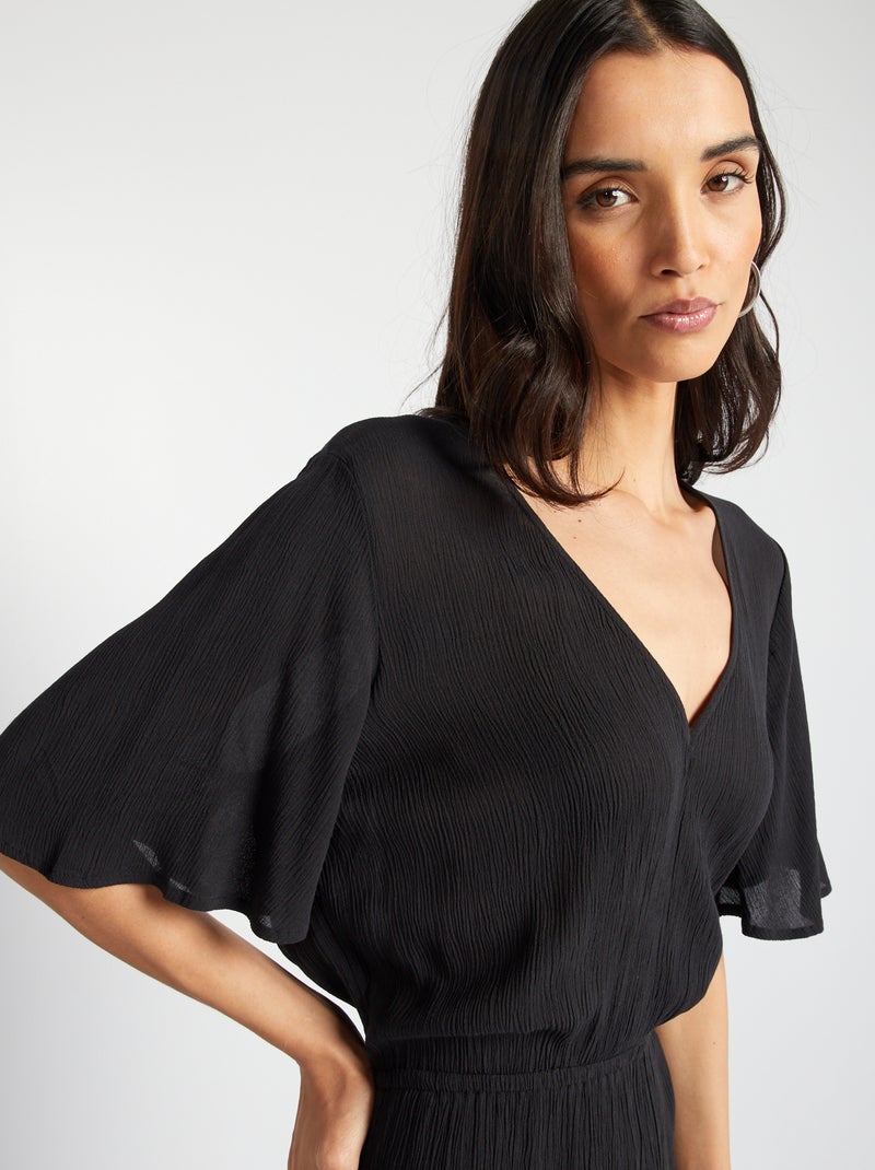 Halflange jurk zwart - Kiabi