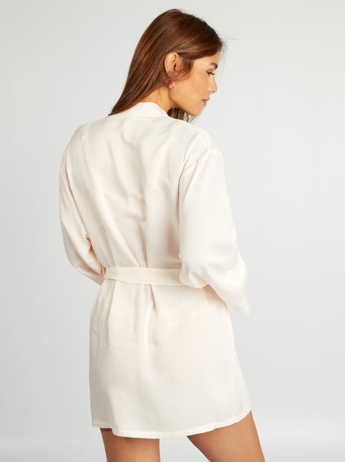 Halflange kimono met satijnglans - Kiabi