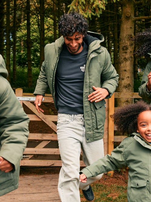 Halflange parka met capuchon - Kiabi