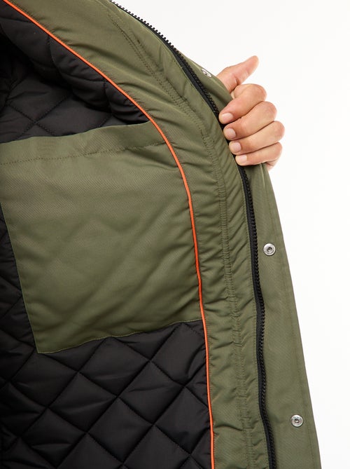 Halflange parka met capuchon - Kiabi