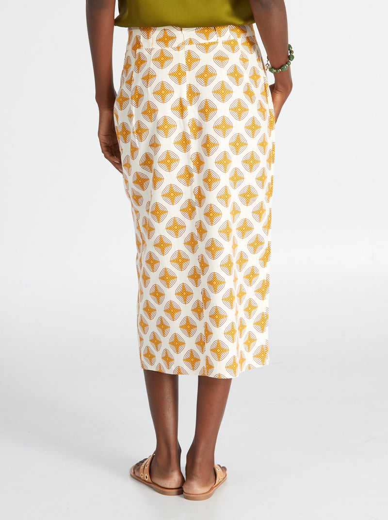 Halflange, rechte rok WIT - Kiabi