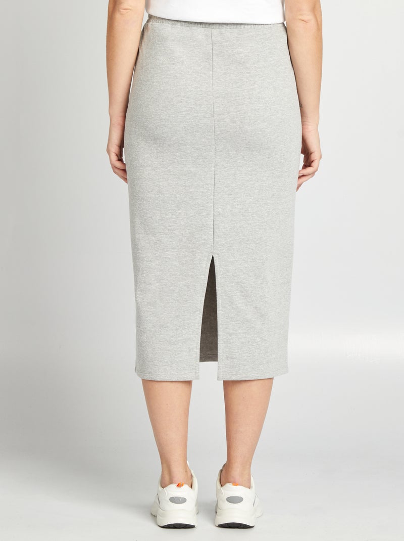 Halflange rok in joggingmodel GRIJS - Kiabi