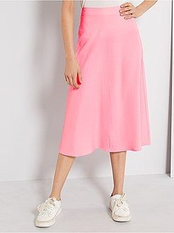 Damesmode maat 34-48 - Halflange rok met bloemenprint - Kiabi