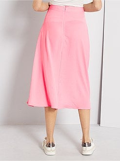 Damesmode maat 34-48 - Halflange rok met bloemenprint - Kiabi