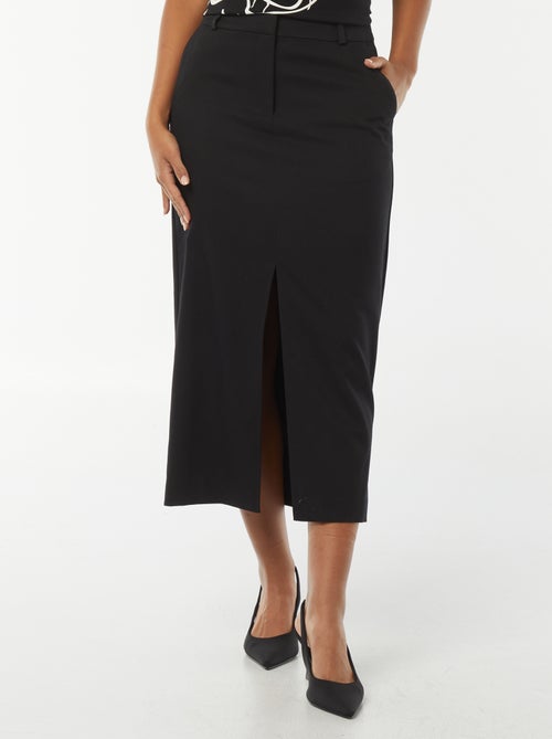 Halflange rok met split aan de voorzijde - Kiabi