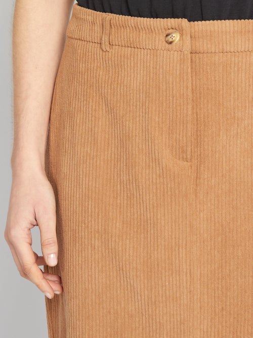 Halflange rok van corduroy - Kiabi