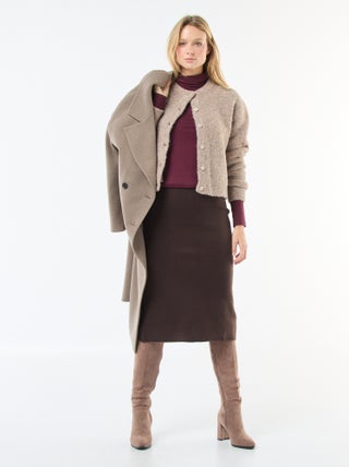 Halflange rok van ottoman-stof