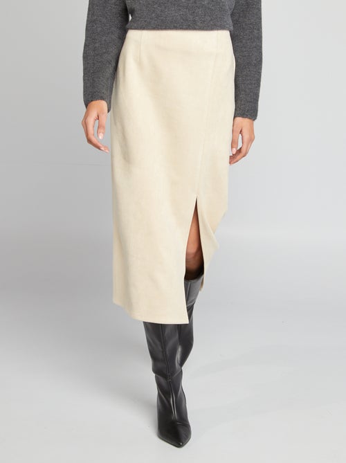 Halflange rok van suèdine - Kiabi