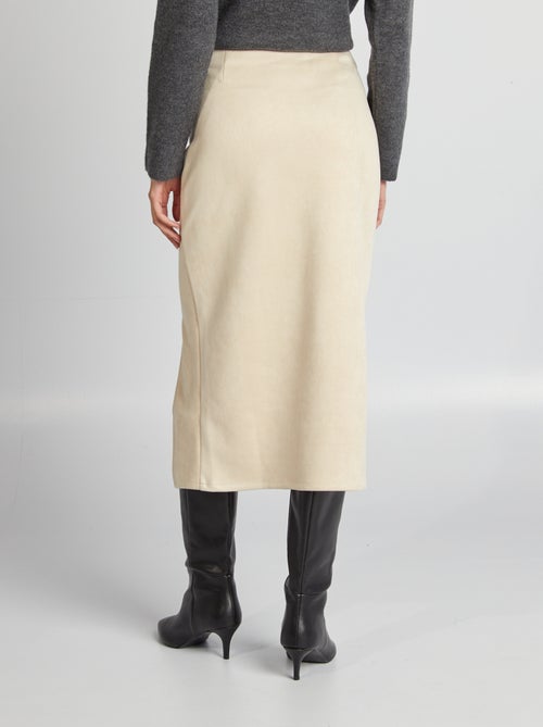 Halflange rok van suèdine - Kiabi
