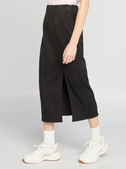 Halflange rok van suèdine - Kiabi