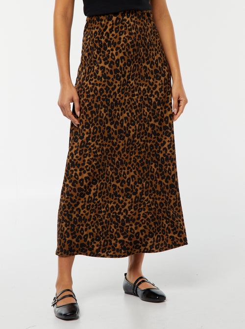 Halflange, satijnen rok - Kiabi