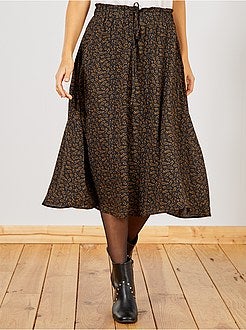Damesmode maat 34-48 - Halflange soepele rok van 'JDY' - Kiabi