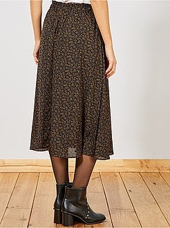 Damesmode maat 34-48 - Halflange soepele rok van 'JDY' - Kiabi