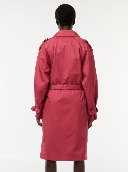 Halflange trenchcoat van dunne stof - Kiabi