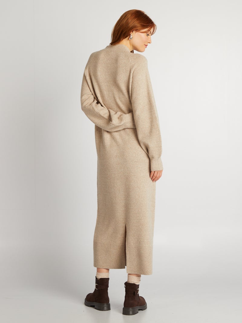 Halflange trui-jurk BIEGE - Kiabi