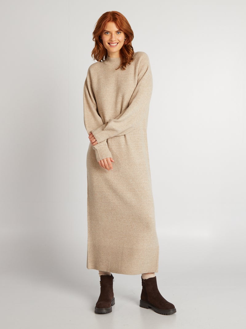 Halflange trui-jurk BIEGE - Kiabi