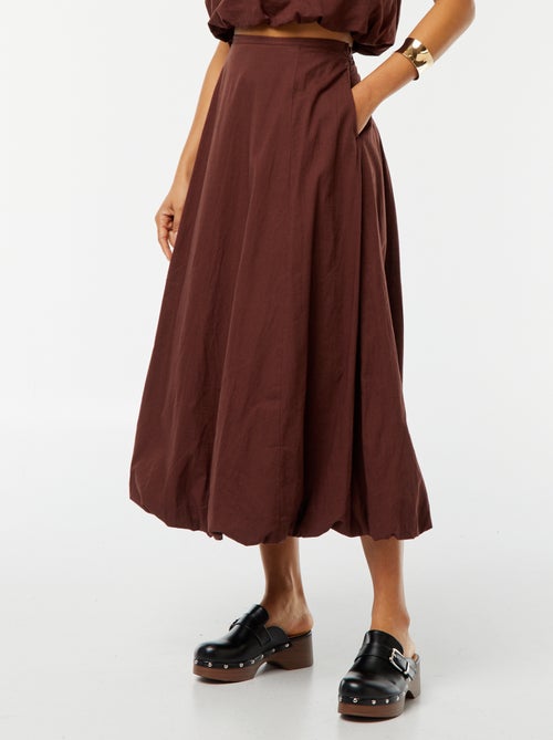 Halflange, uitlopende rok - ballonmodel - Kiabi