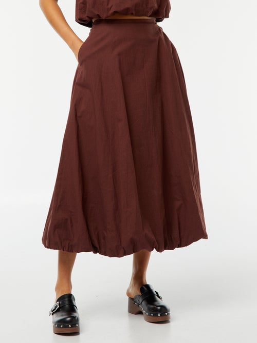 Halflange, uitlopende rok - ballonmodel - Kiabi