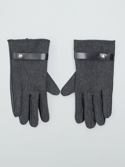 Handschoenen van twee materialen met fleecevoering - Kiabi
