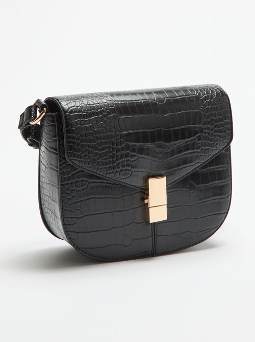 Handtas met krokodillenleerlook - Kiabi