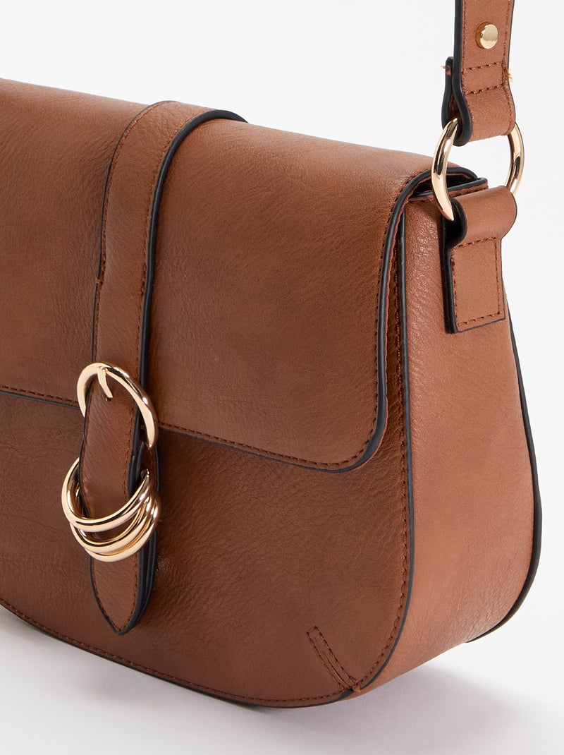 Handtas met schouderriem Biege - Kiabi