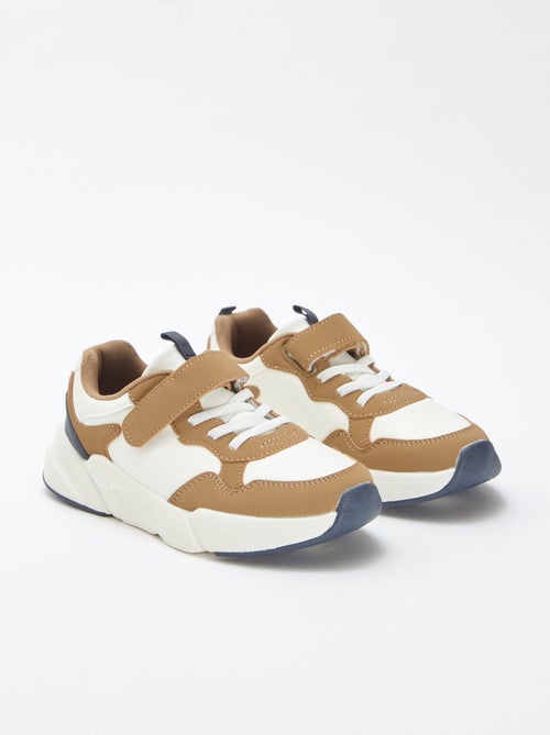 Hardloopsneakers met klittenband en elastische veters - Kiabi
