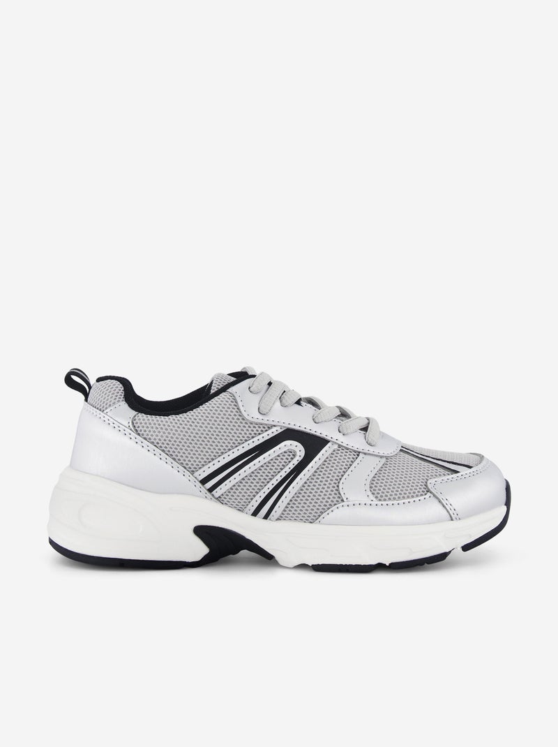 Hardloopsneakers van mesh Grijs - Kiabi