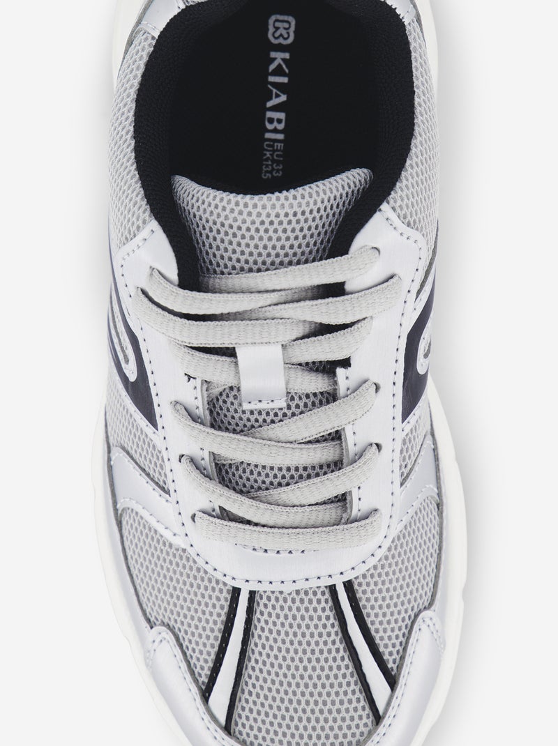 Hardloopsneakers van mesh Grijs - Kiabi