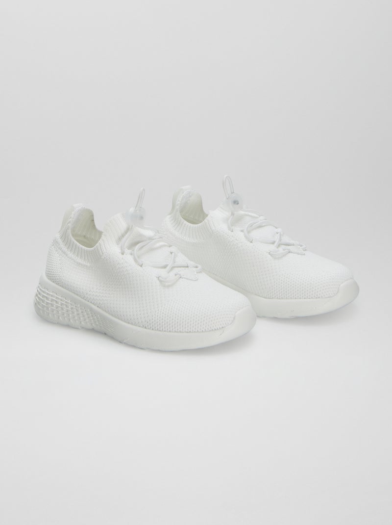 Hardloopsneakers van mesh WIT - Kiabi