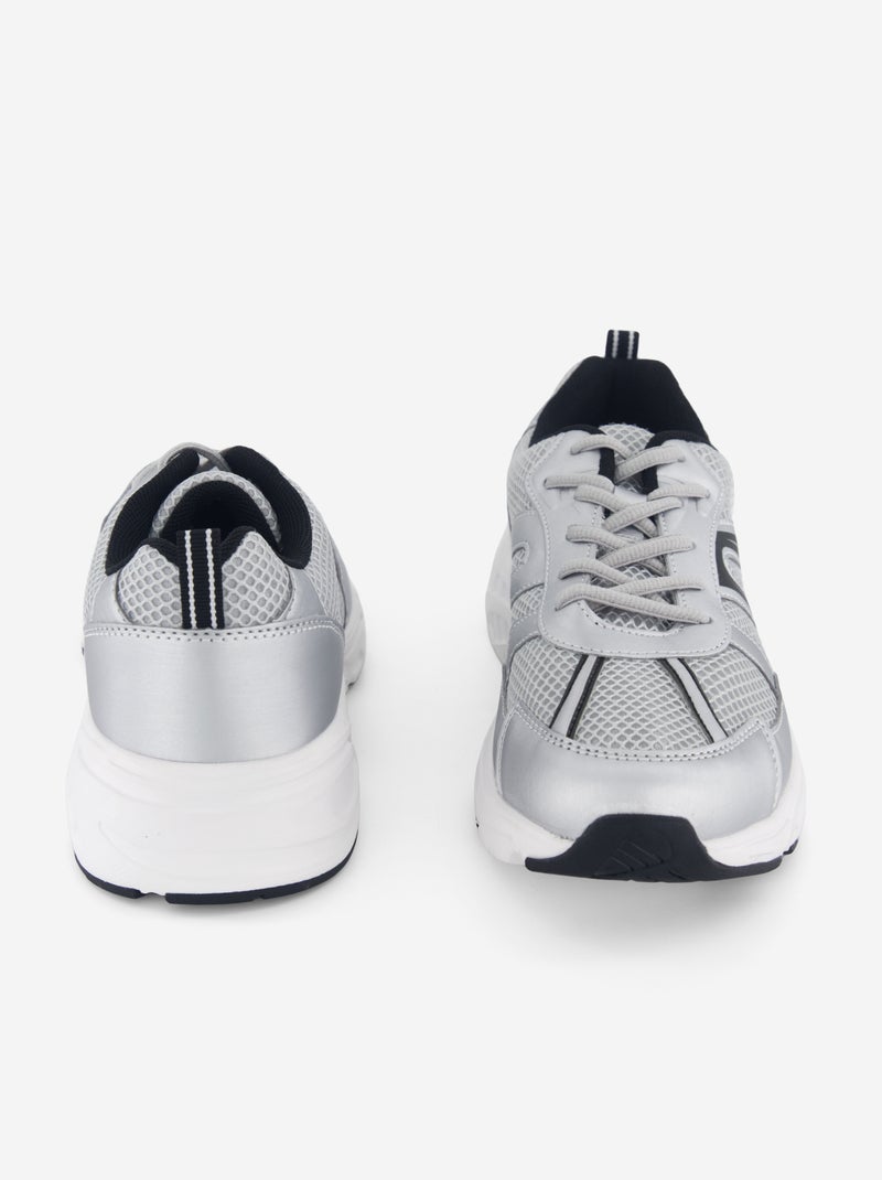 Hardloopsneakers van textiel Grijs - Kiabi