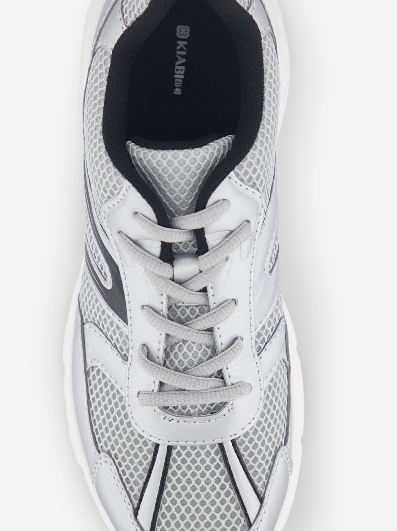 Hardloopsneakers van textiel Grijs - Kiabi