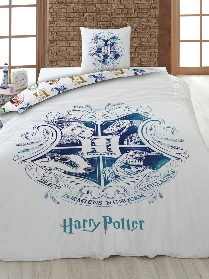 Harry Potter-dekbedset - Voor 1-persoonsbed Wit - Kiabi