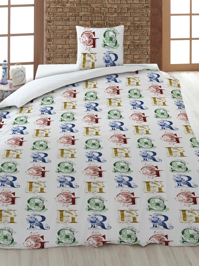 Harry Potter-dekbedset - Voor 1-persoonsbed Wit - Kiabi