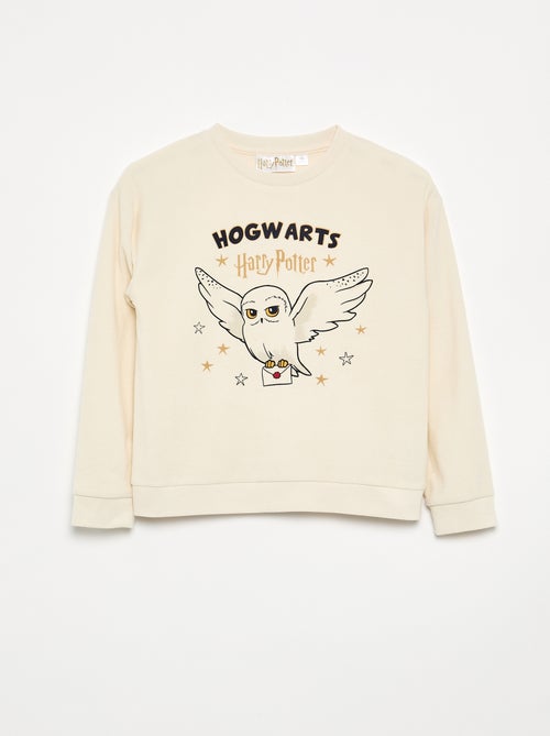 "Harry Potter"-pyjama 2-delig van fleece - T-shirt met lange mouwen + broek - Kiabi